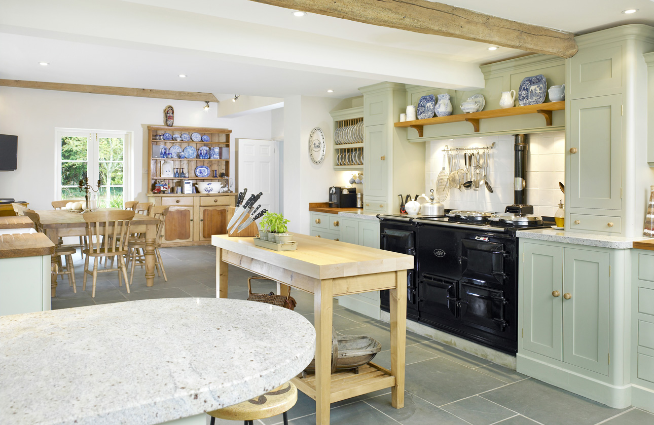 Kitchen with Teak and Granite worktop